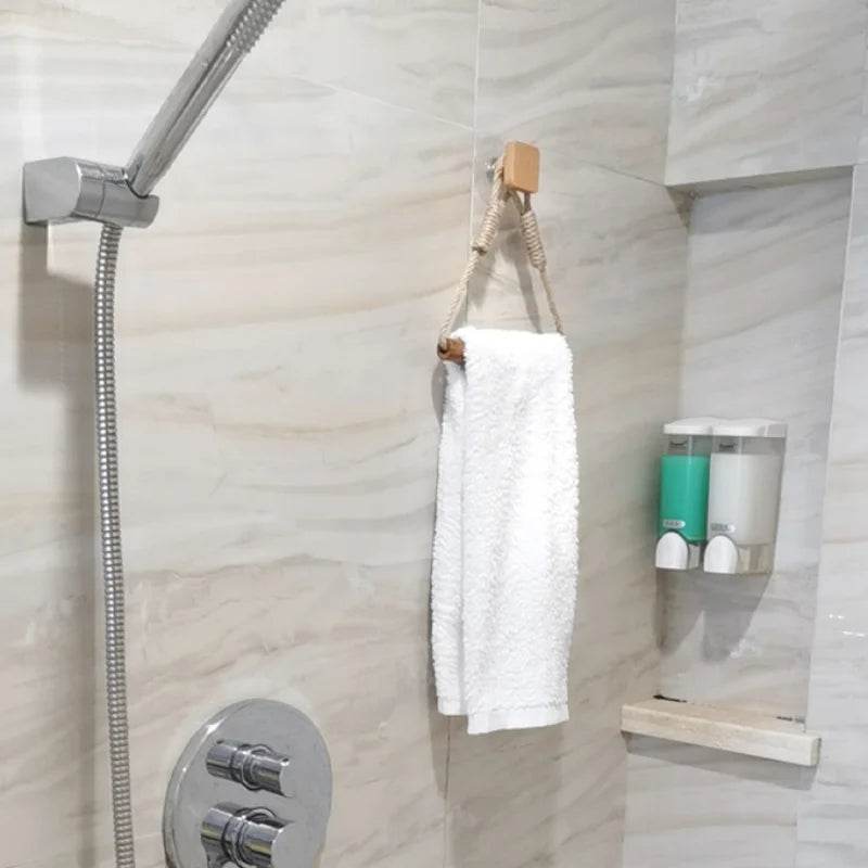 Toilet Paper Holder Wall Mounted WC Washroom Bathroom Accessories Wooden Rolling Paper Tissue Holder for Toilet Towel Rack - P12 Hub Europe
