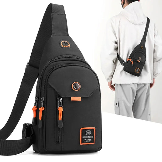 Mens Adventure Sling Backpack - Spacious Rugged for Outdoor Sports Hiking and Travel - Versatile Chest Bag with Multiple Pockets