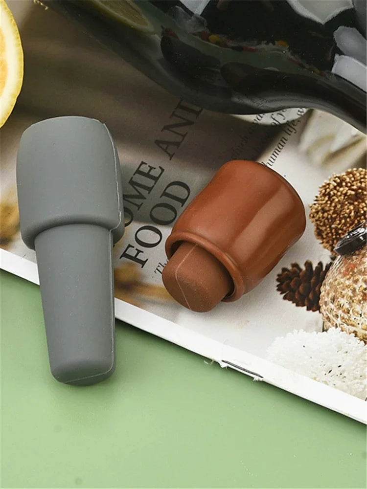 Silicone Wine Stoppers Beverage Bottle Sealer Reusable Sparkling Wine Bottle Stopper Keeping Wine Champagne Fresh Kitchen Tools - P12 Hub Europe