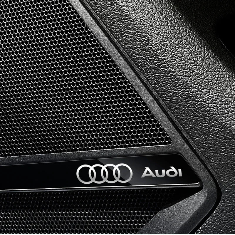 3D Metal Car Interior Dekoration Stickers Badges Auto Styling For AUDI TT Q5 A1 A2 A4 A6 A7 Q2 Q3 Q4 Q6 Q7 Q8 RS3 RS5 RS6 RS7