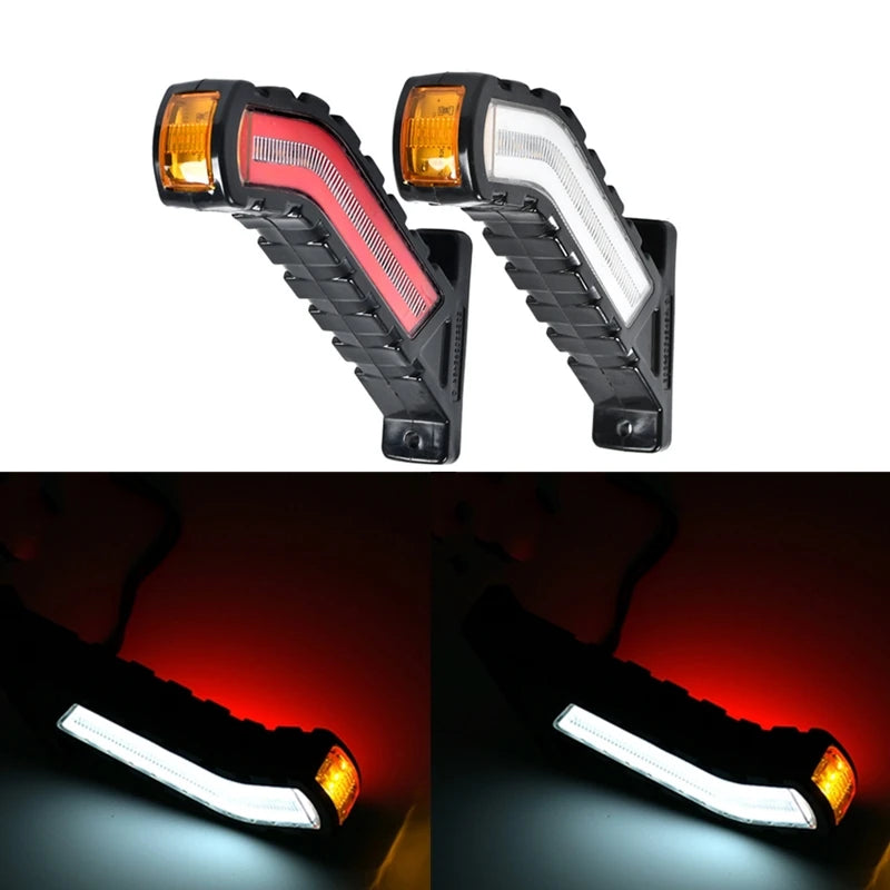 1Pair Truck 24v Side Marker Lights 12v Trailer Outline Lamp Clearance Lights Tail Light Assembly For Volvo truck For Scania