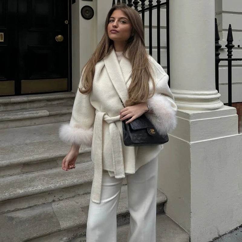 Fox Fur Wool Coat - P12 Hub Europe