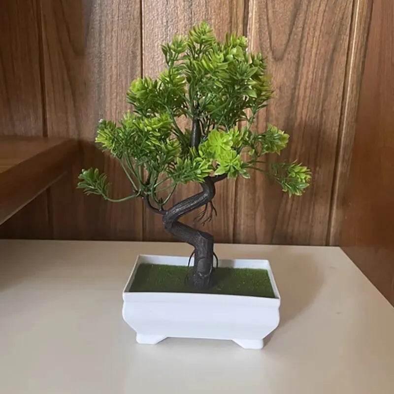 Garden Arrangement Ornaments Plastic Plants Bonsai Small Tree Pot Fake Plant Potted Flower Home Room Table Decoration - P12 Hub Europe