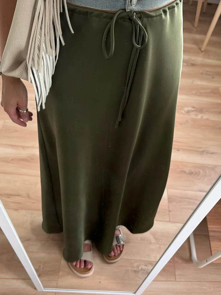 Women's Satin Maxi Skirt - P12 Hub Europe