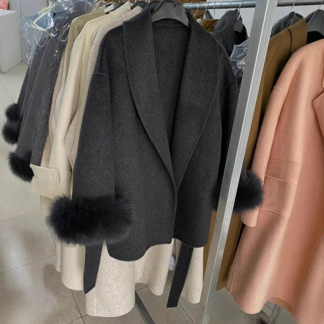 Fox Fur Wool Coat - P12 Hub Europe