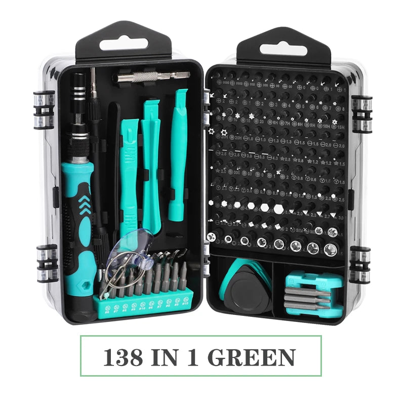 138 In 1 Precision Screwdriver Set Magnetic Torx Screw Driver Bit Drill Kit Multitool For Iphone Xiaomi PC Repair Hand Tool Set