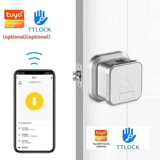 Lock Smart Door Fingerprint, NFC, App, WiFi/BLE, 35-55mm - P12 Hub Europe
