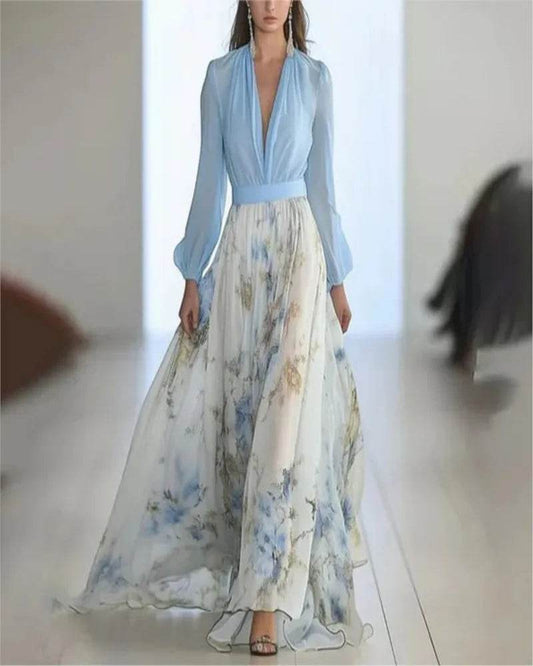 Bohemian Floral Print Maxi Dress - P12 Hub Europe