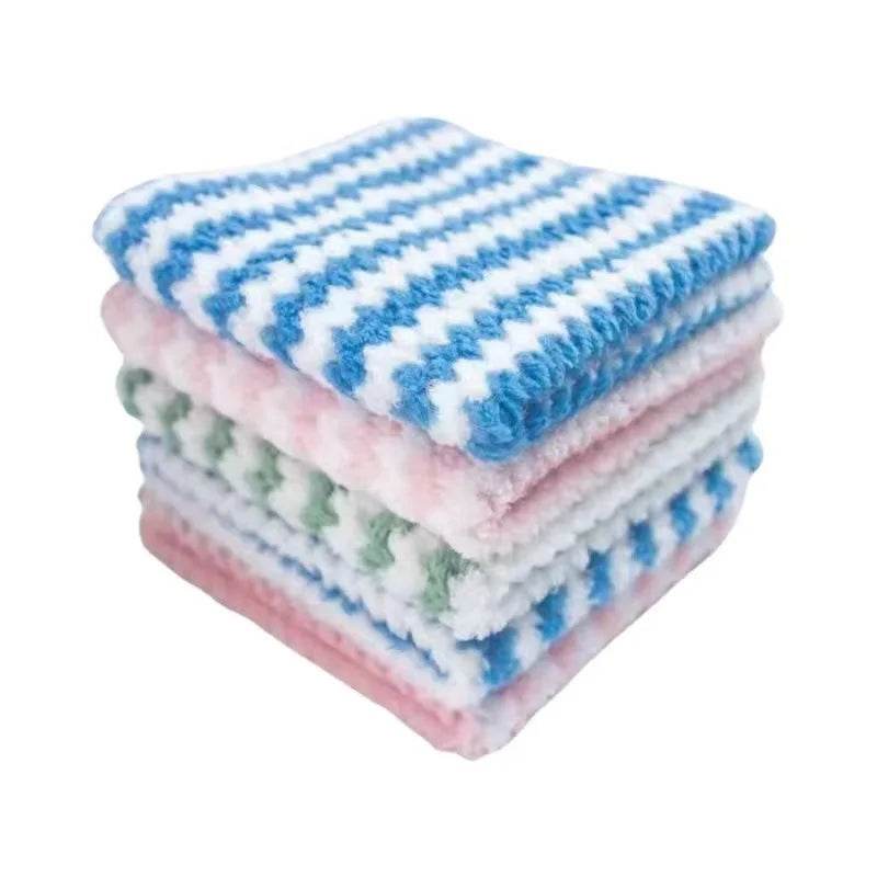 Coral Fleece Dishcloths Thickened Kitchen Cleaning Towel Absorbent Non-stick Oil Microfiber Rag Pan Pot Dish Wipe Cloth - P12 Hub Europe