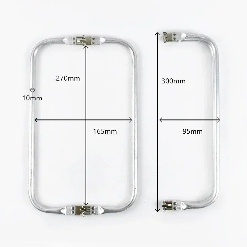 Deepeel 15-30cm Metal Internal Kiss Clasp Purse Frame Cloud Bag Rectangle Pipe Clamps Buckle DIY Handmade Bags Handles Accessory