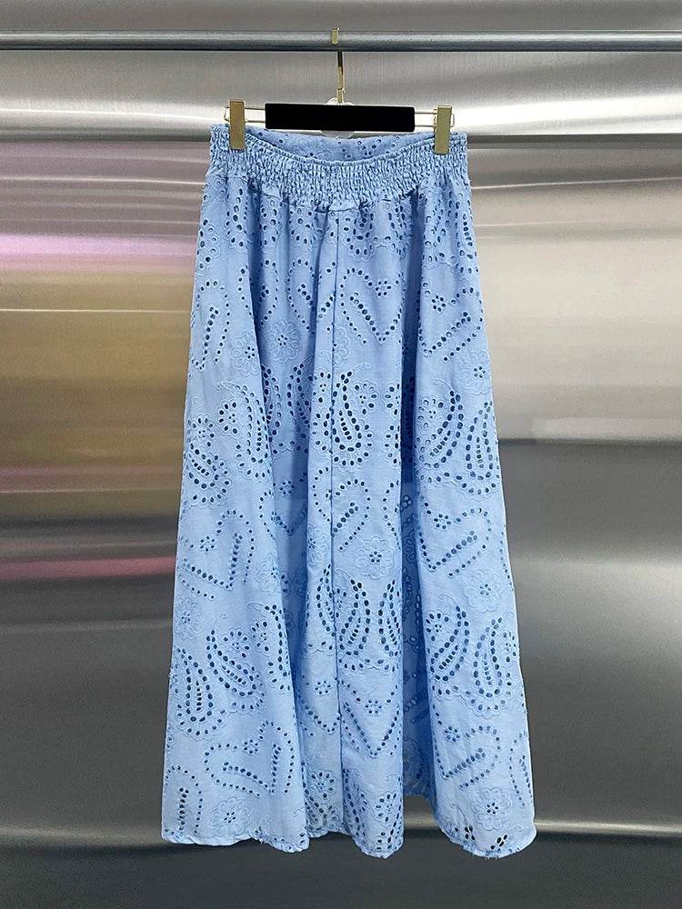 Embroidery Hollow Skirt Set - P12 Hub Europe