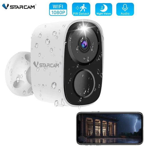 Solar Battery Outdoor Camera 1080P WiFi, Color Night, 2-Way - P12 Hub Europe
