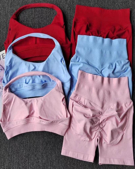 Seamless Halter Sports Shorts Set - P12 Hub Europe