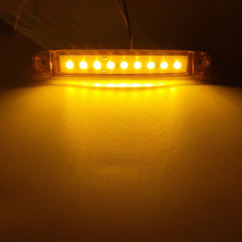 10PCS 9 SMD Light Oval Clearance Trailer 24V Truck Lorry Caravan Camion LED Side Marker Indicator Lamp 12V Luces Remolque