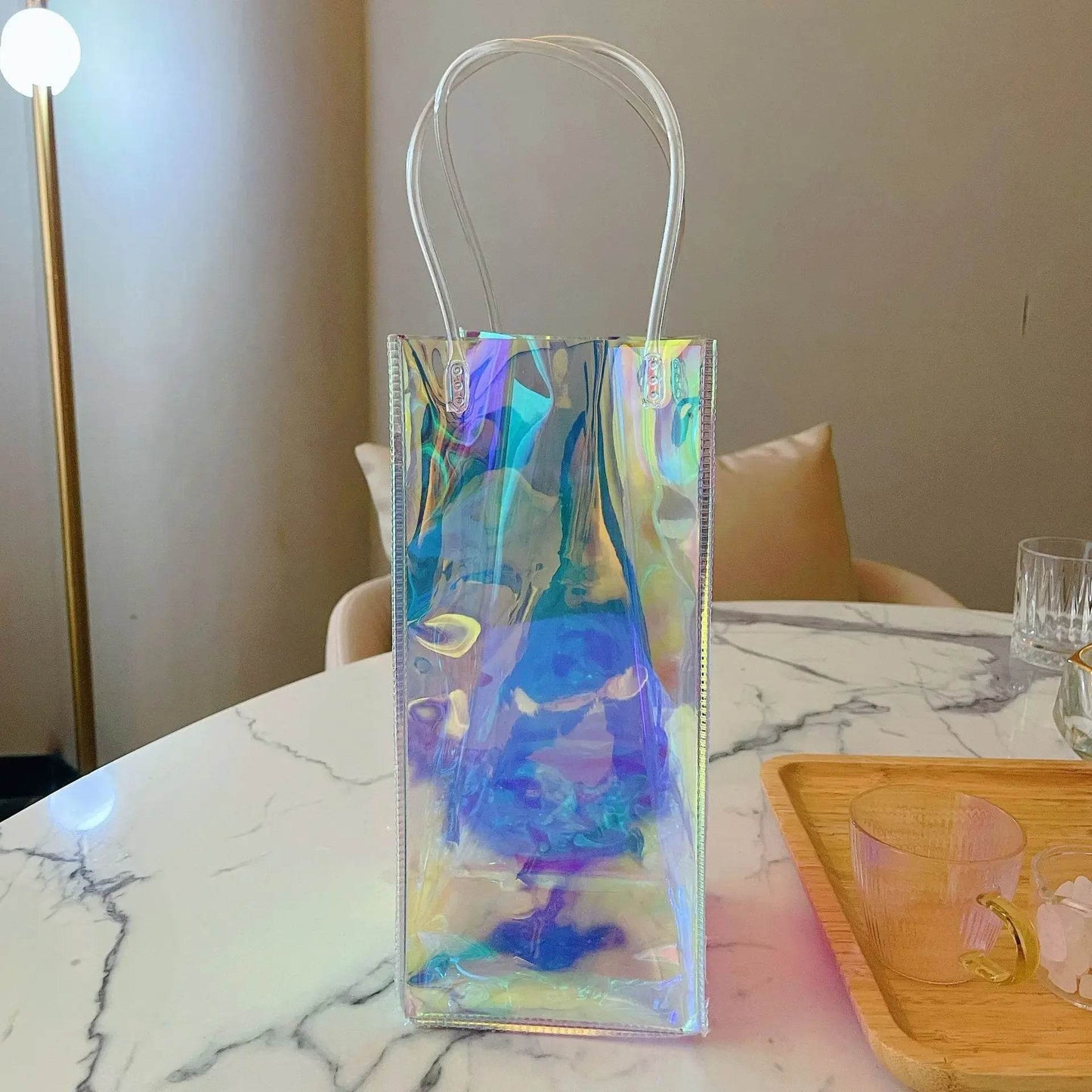 Ice Wine Bags PVC Anti-leakage Ice Bag Transparent Refrigerated Champagne Red Wine Bottle Whisky Eco-friendly Portable Ice Bags - P12 Hub Europe