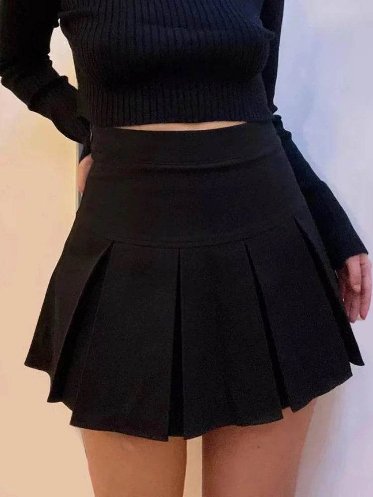 Women's Gray Pleated Mini Skirt - P12 Hub Europe