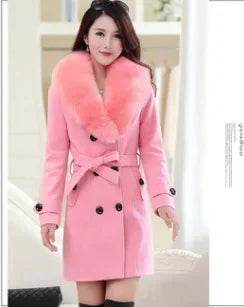 Warm Korean Fur Collar Coat - P12 Hub Europe