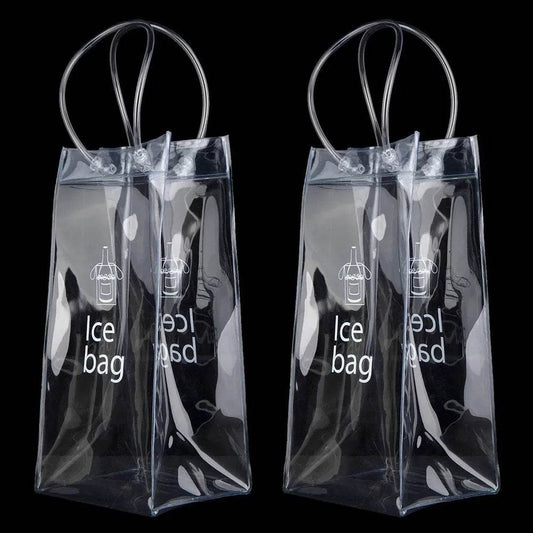Ice Wine Bags PVC Anti-leakage Ice Bag Transparent Refrigerated Champagne Red Wine Bottle Whisky Eco-friendly Portable Ice Bags - P12 Hub Europe