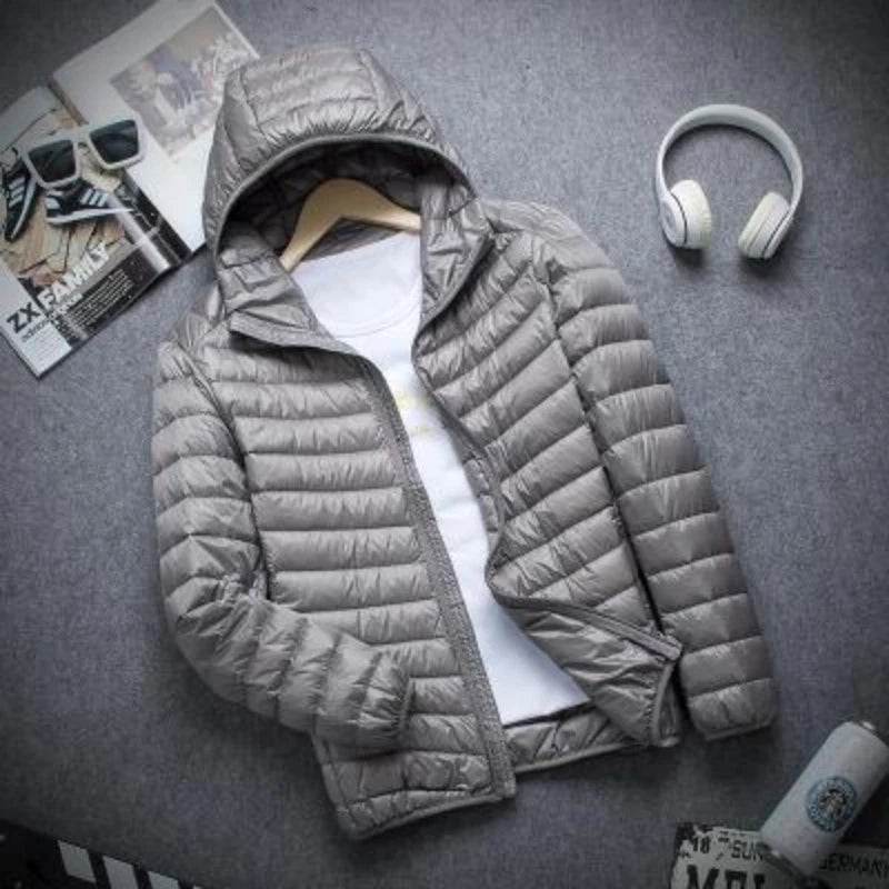 Men's Slim Hooded Down Jacket - P12 Hub Europe
