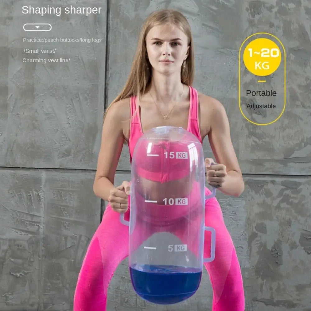 Weight Adjustable Inflatable Water Dumbbell Body Shaping with Air Pump Water Power Bag Fat Loss Max 20KG