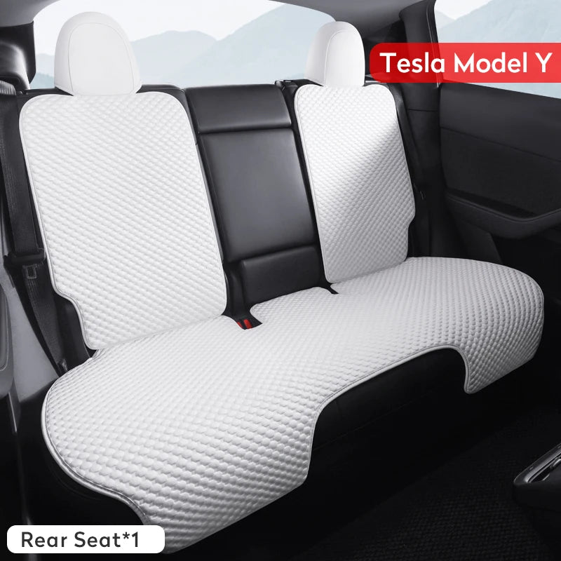 For Tesla Model 3 /Y Car Seat Cover For 2020-2025 Tesla Model 3/Y 5-Seat Ice Silk Seat Cushion Summer Breathable Car Accessories