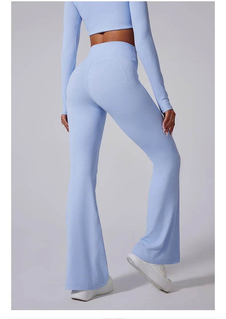 Women's High-Waist Flare Leggings - P12 Hub Europe