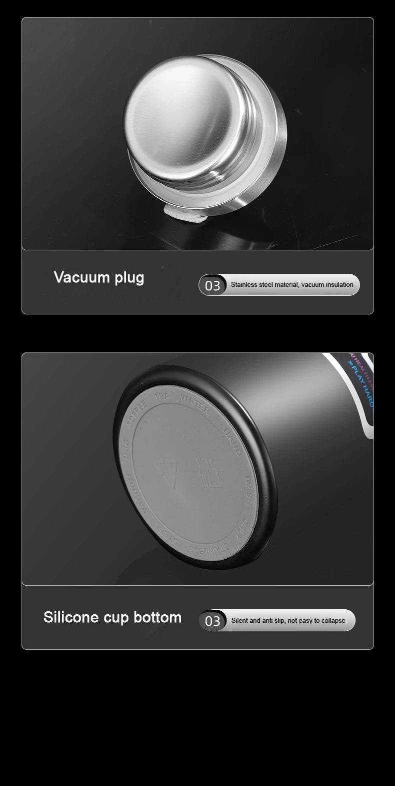 1000ML Stainless Steel Sport Thermos - P12 Hub Europe