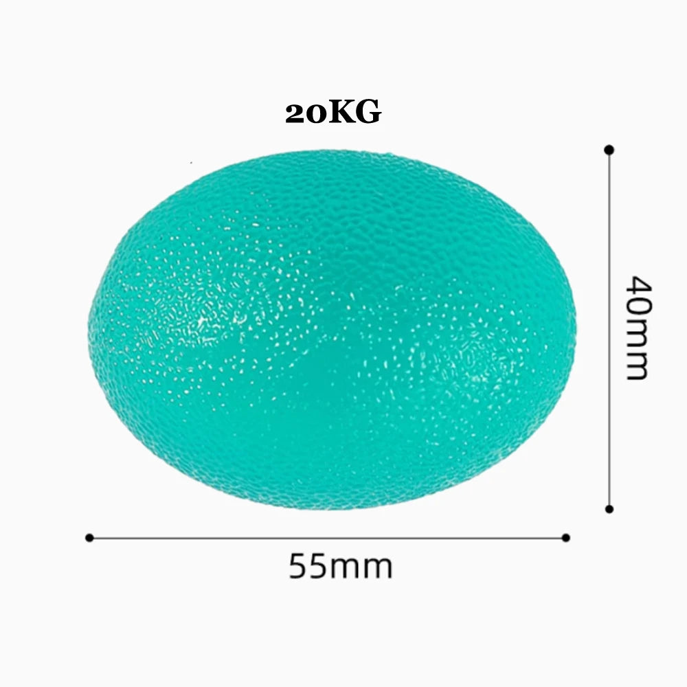 Silicone Hand Grip Ball Egg Gym Fitness Finger Heavy Exerciser Strength Muscle Recovery Gripper Trainer Stress Reliever Squeezer