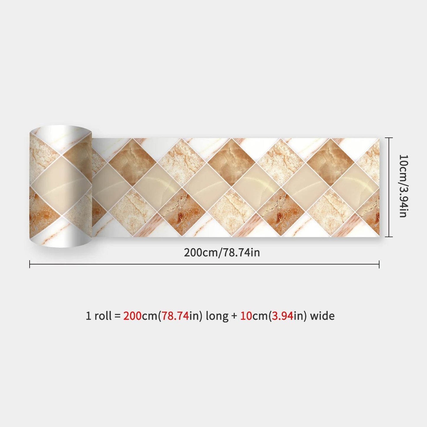 41 Styles Baseboard Stickers Waterproof Peel & Stick Waistline Wall Sticker Floor Border Sticker For Kitchen Bathroom 10x200cm - P12 Hub Europe