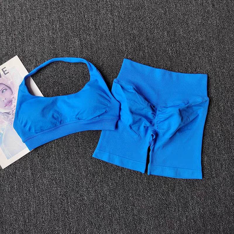 Seamless Halter Sports Shorts Set - P12 Hub Europe