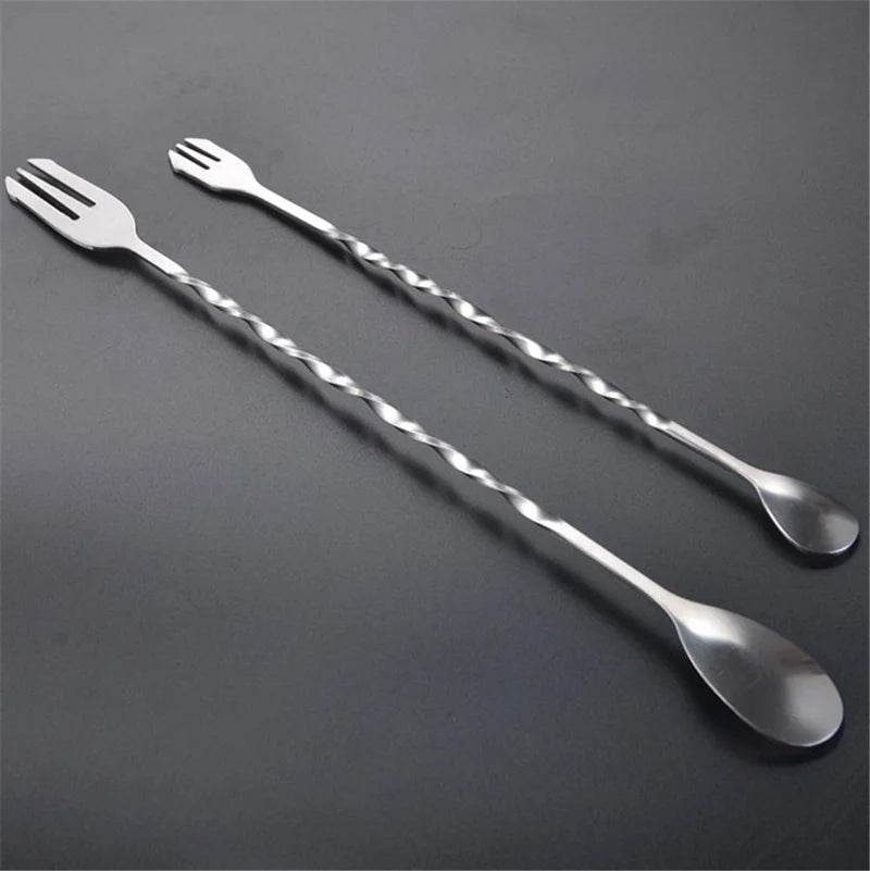 HOT Sale Stainless Steel Threaded Bar Spoon Swizzle Stick Coffee Cocktail Mojito Wine Spoons Barware Bartender Tools Accessories - P12 Hub Europe
