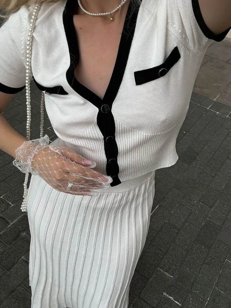 Talenza White Knit Skirt Set - P12 Hub Europe