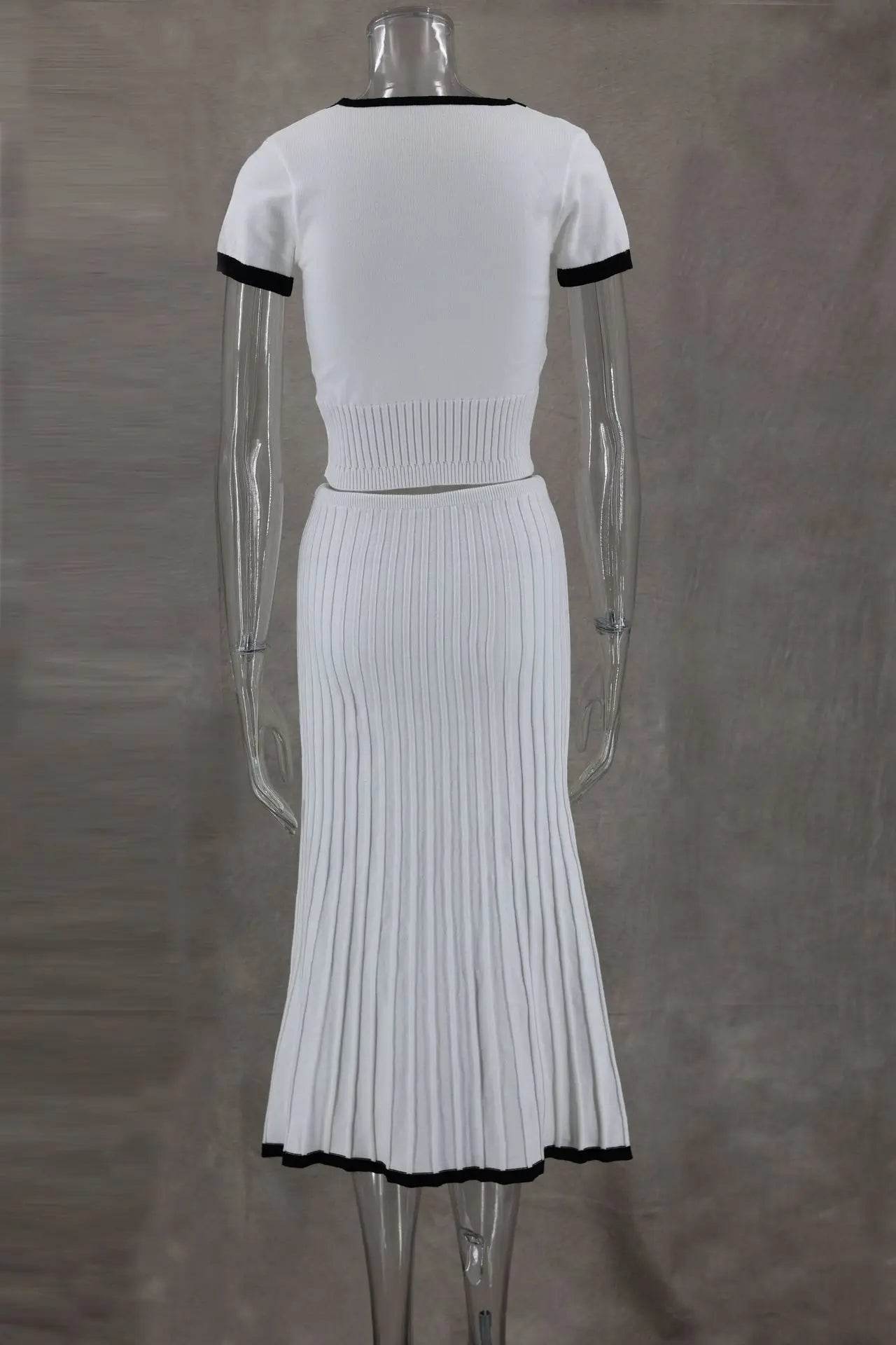 White Crop Top Skirt - P12 Hub Europe
