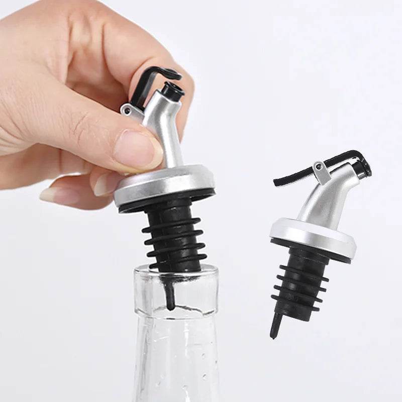 New Oil Bottle Stopper Rubber Lock Plug Seal Leak-proof Food Grade Plastic Nozzle Sprayer Liquor Dispenser Wine Pourer Barware - P12 Hub Europe