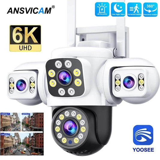 Outdoor PTZ Camera 6K 12MP Triple Lens 360°, AI Track - P12 Hub Europe