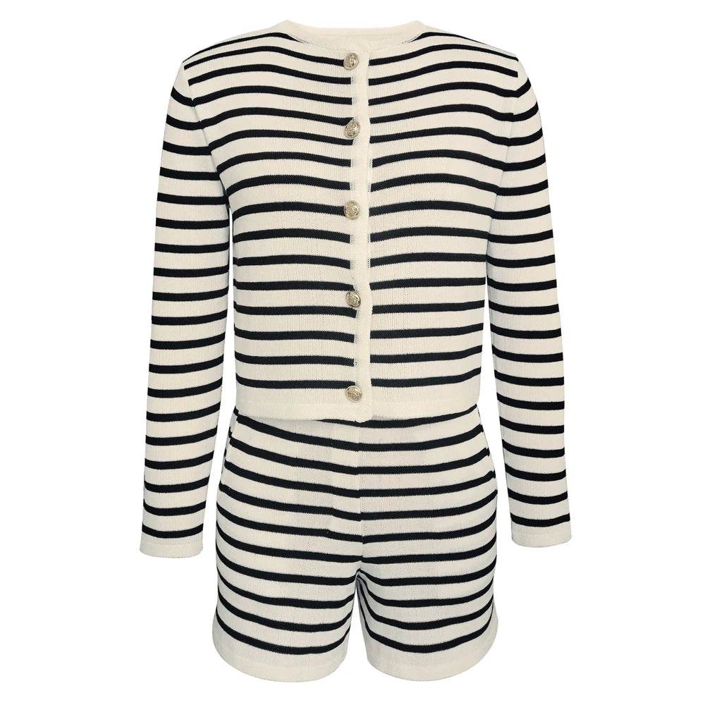 Tossy Zebra Knit Shorts Set - P12 Hub Europe