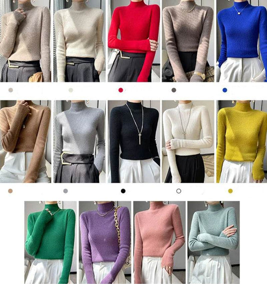 Solid Half-Turtleneck Sweater - P12 Hub Europe