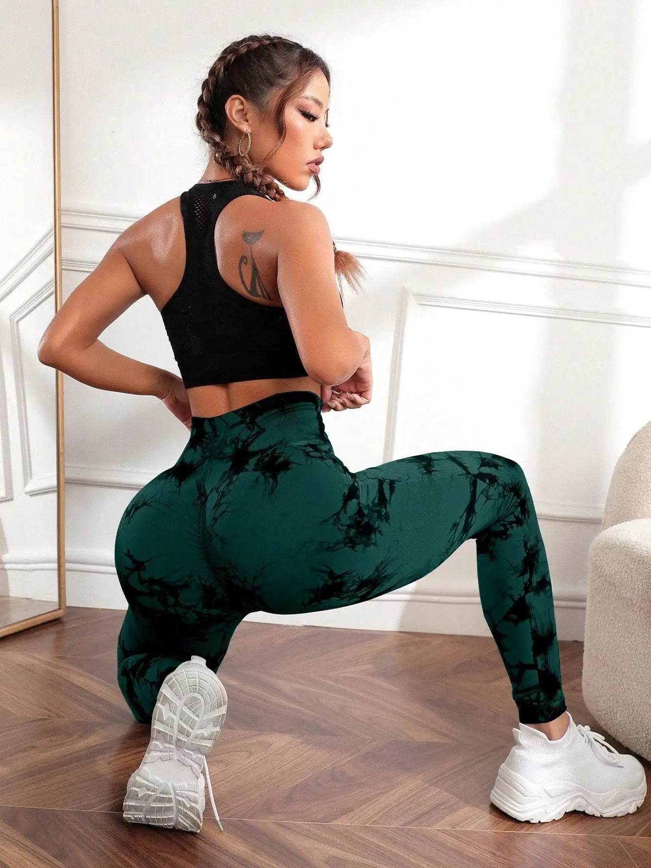 Women's Tie-Dye Butt-Lift Leggings - P12 Hub Europe