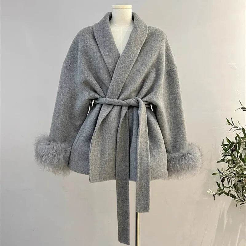 Fox Fur Wool Coat - P12 Hub Europe