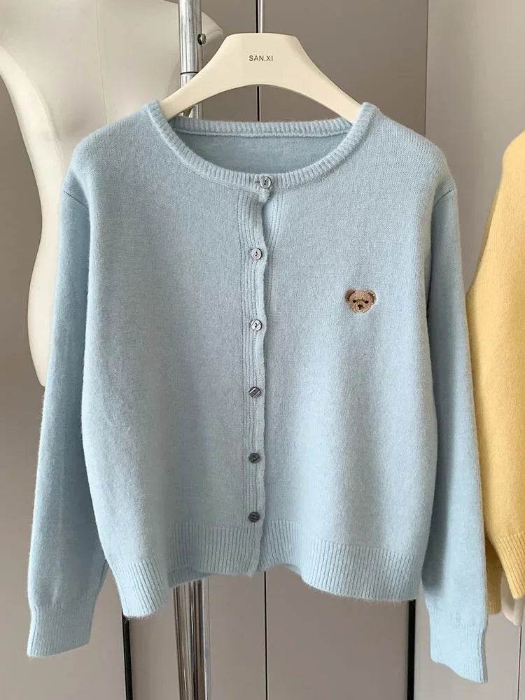 Cartoon Embroidery Cardigan - P12 Hub Europe