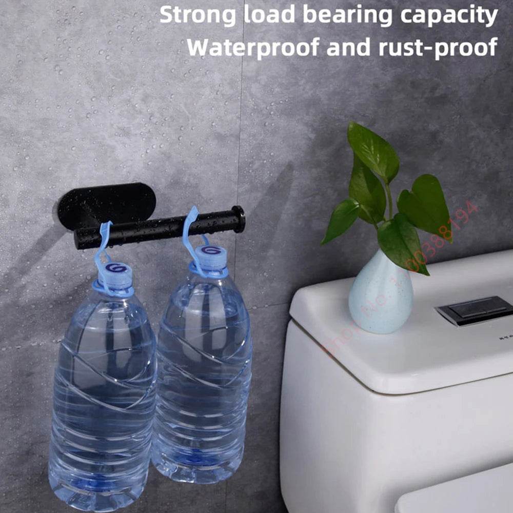 Adhesive Toilet Roll Paper Holder Organizer Wall Mount Storage Stand Kitchen Bathroom No Drill Tissue Towel Dispenser Stainless - P12 Hub Europe