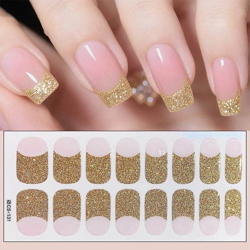 Full Cover Gradient Nail Stickers Multi Color -
