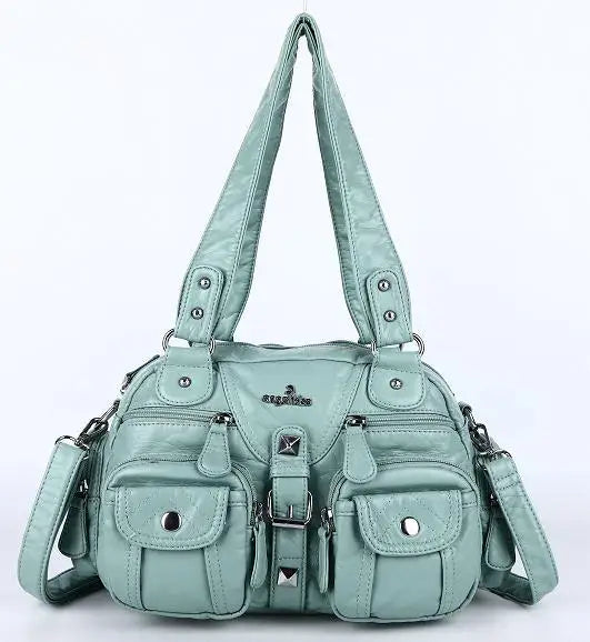 Angelkiss Women Handbags Satchel Top-handle Handbag PU Shoulder Bag Dumpling Pack Give Gifts Shoulder Bags Phone Money Pack