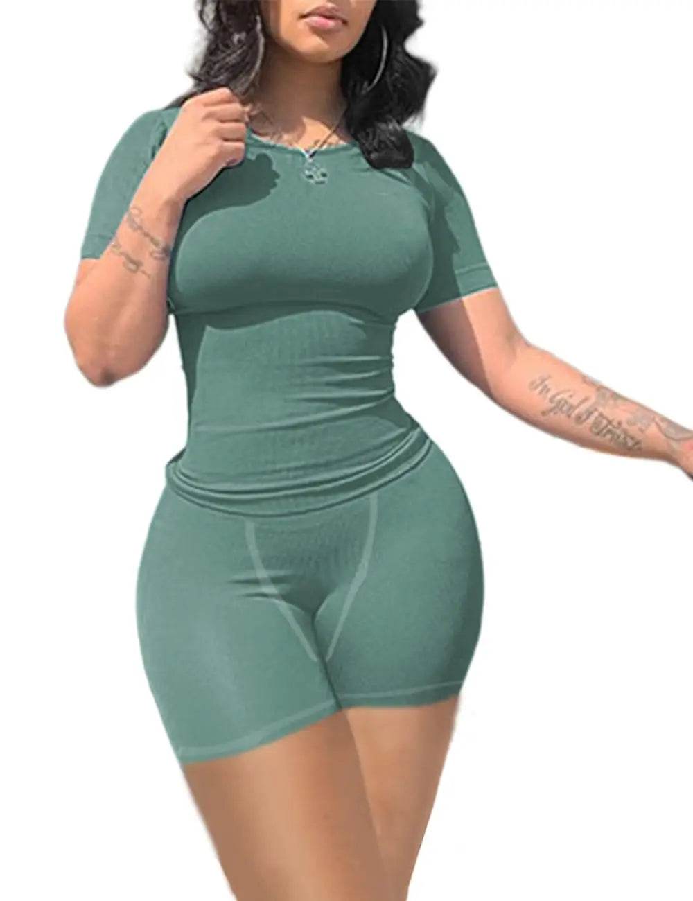 Ribbed Summer Lounge Shorts Set - P12 Hub Europe