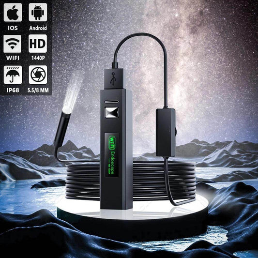 Endoscope WiFi 1200P, Dual/Single Lens, iOS/Android/PC - P12 Hub Europe