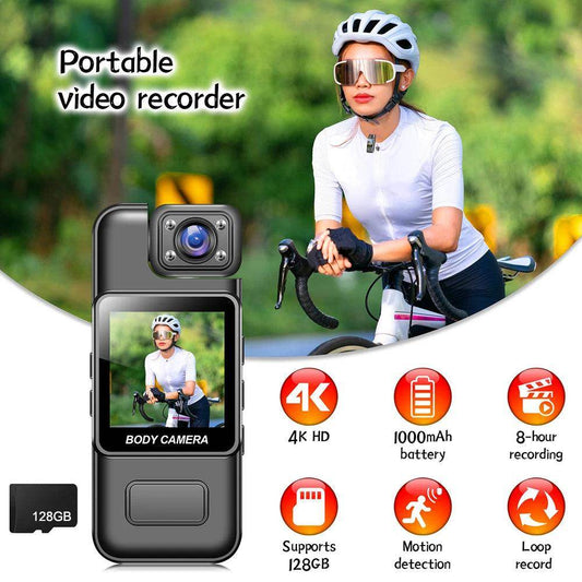 Mini Body Camera 4K WiFi 180° Rotating Lens, Night Vision - P12 Hub Europe