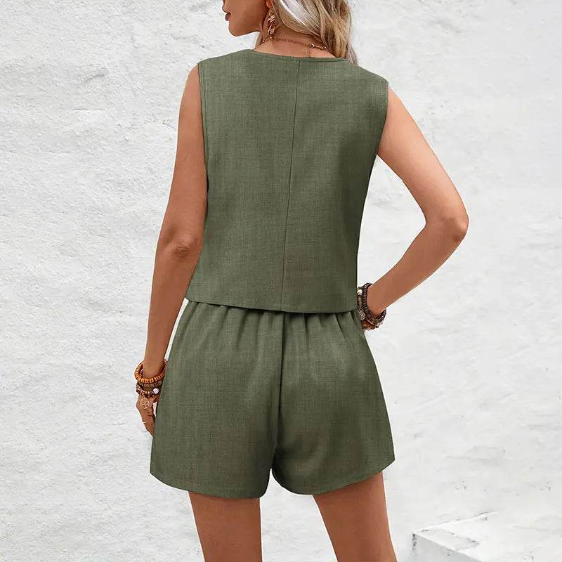 Summer Waistcoat Shorts Set - P12 Hub Europe