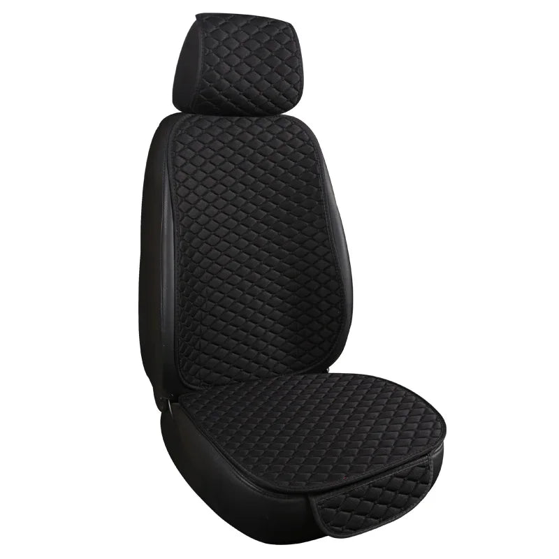 3Pcs Cotton and linen Car Seat Cover Set Universal Car Seat Cover Cushion All Season Car Seat Protector Interior Car Accessories
