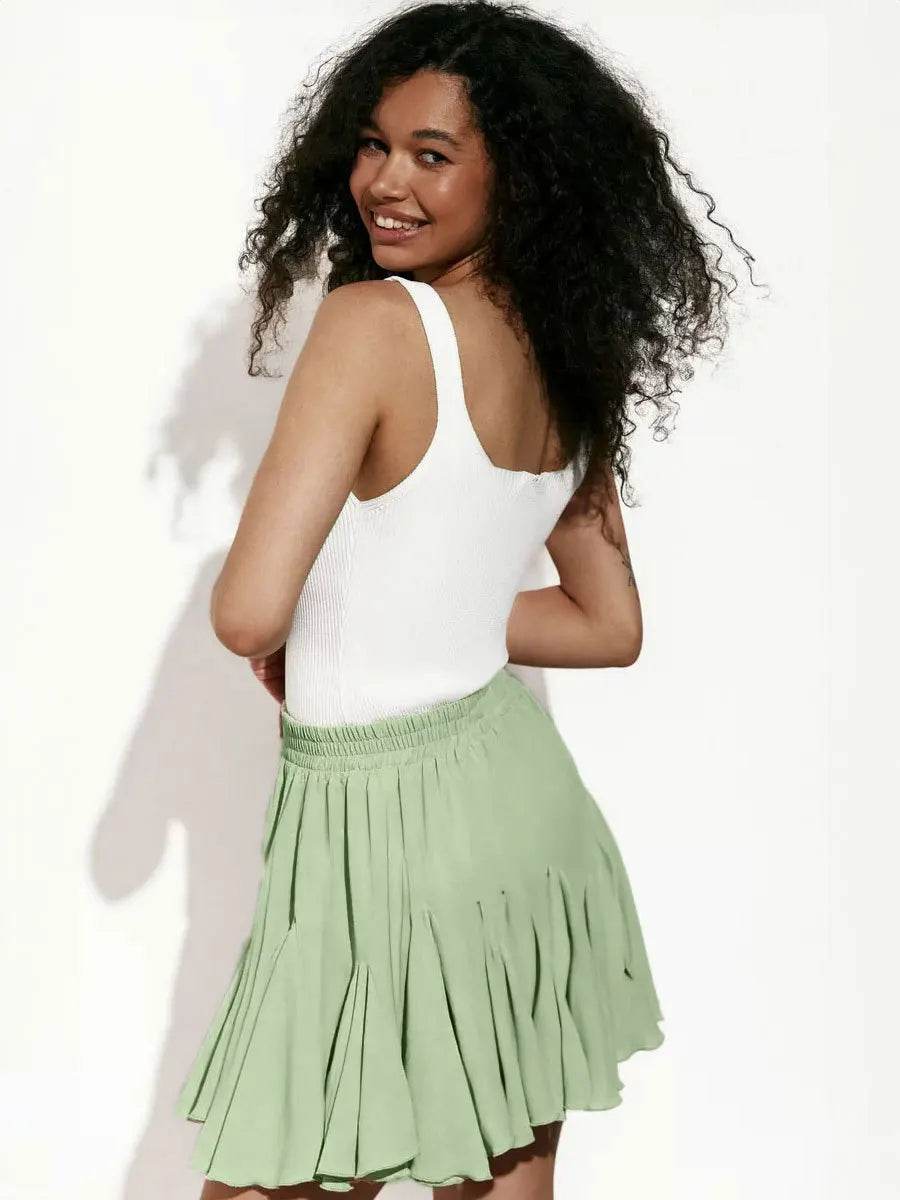 Women's White Ruffle Mini Skirt - P12 Hub Europe