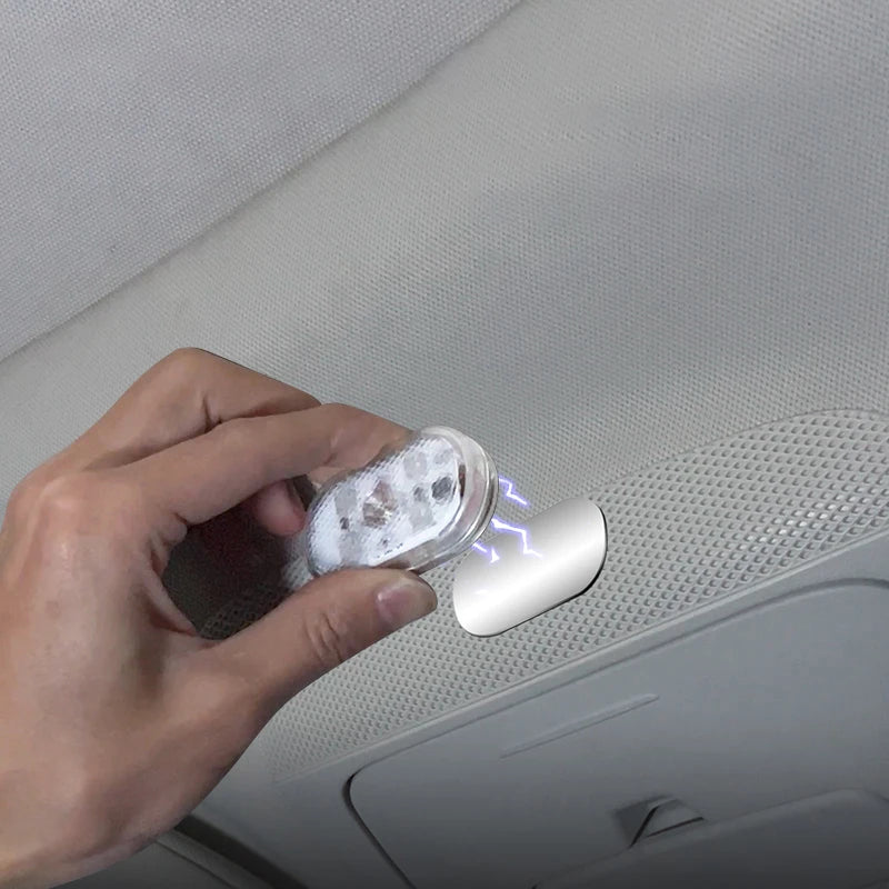 SEAMETAL Mini Touch Light for Car USB Rechargeable Led Light Magnetic Reading Lamp Gentle Illumination for Car Floor Trunk Hood